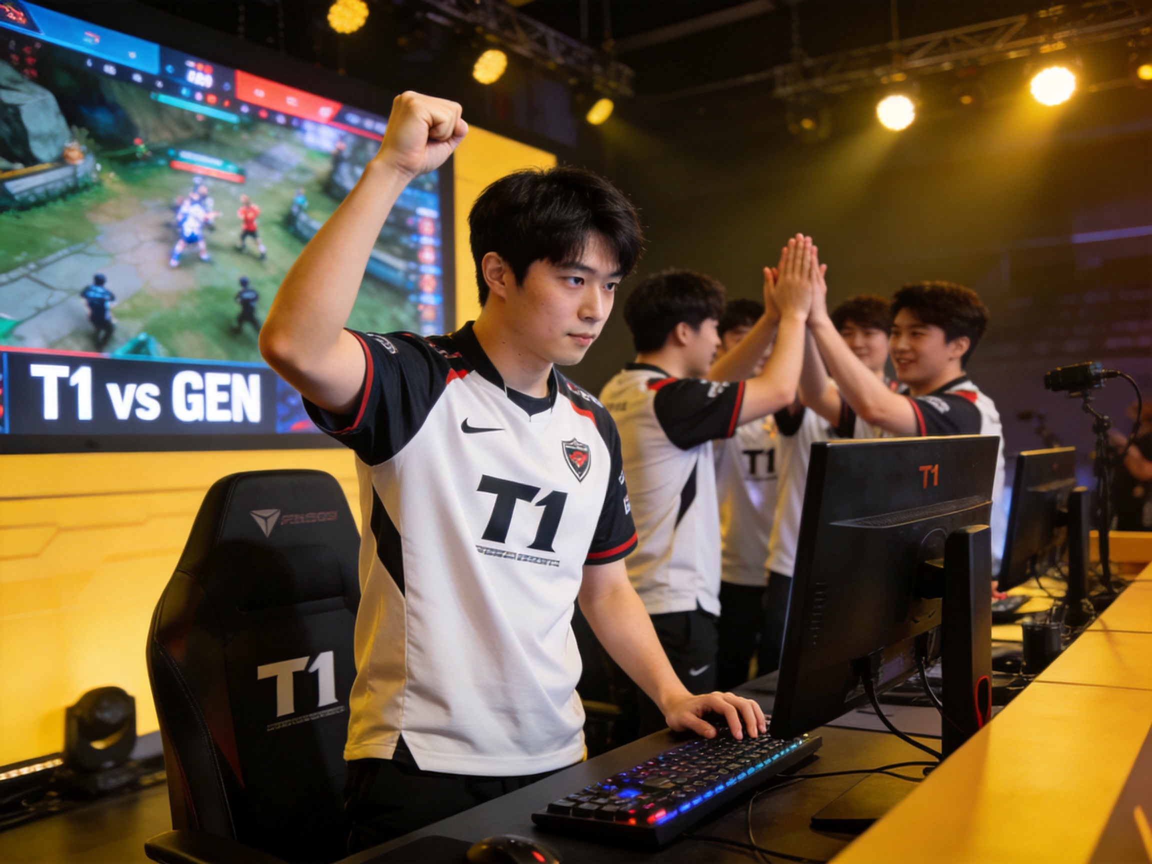 电竞T1对战GEN比赛图片